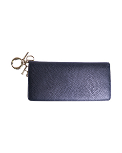 Christian Dior Diorissimo Wallet, Leather, Black, L